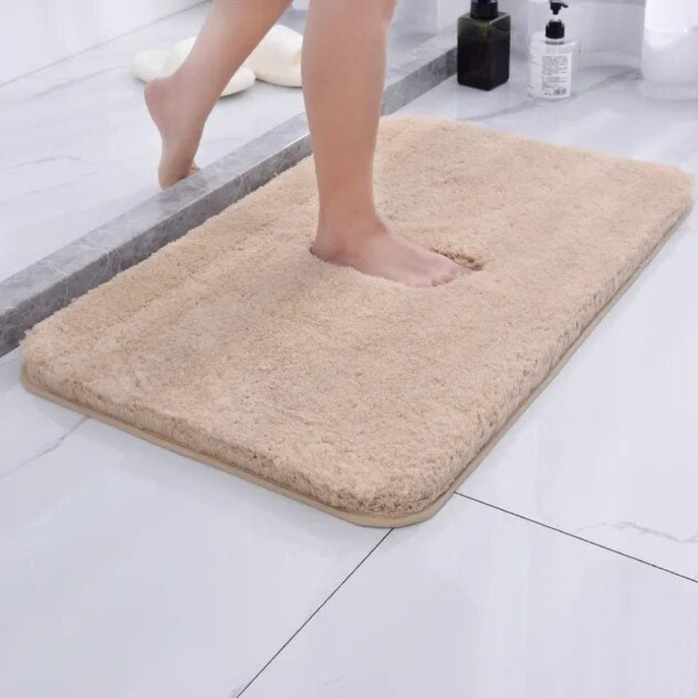 Bathroom Soft Plush Bath Rug | Highly Absorbent Non Slip Design