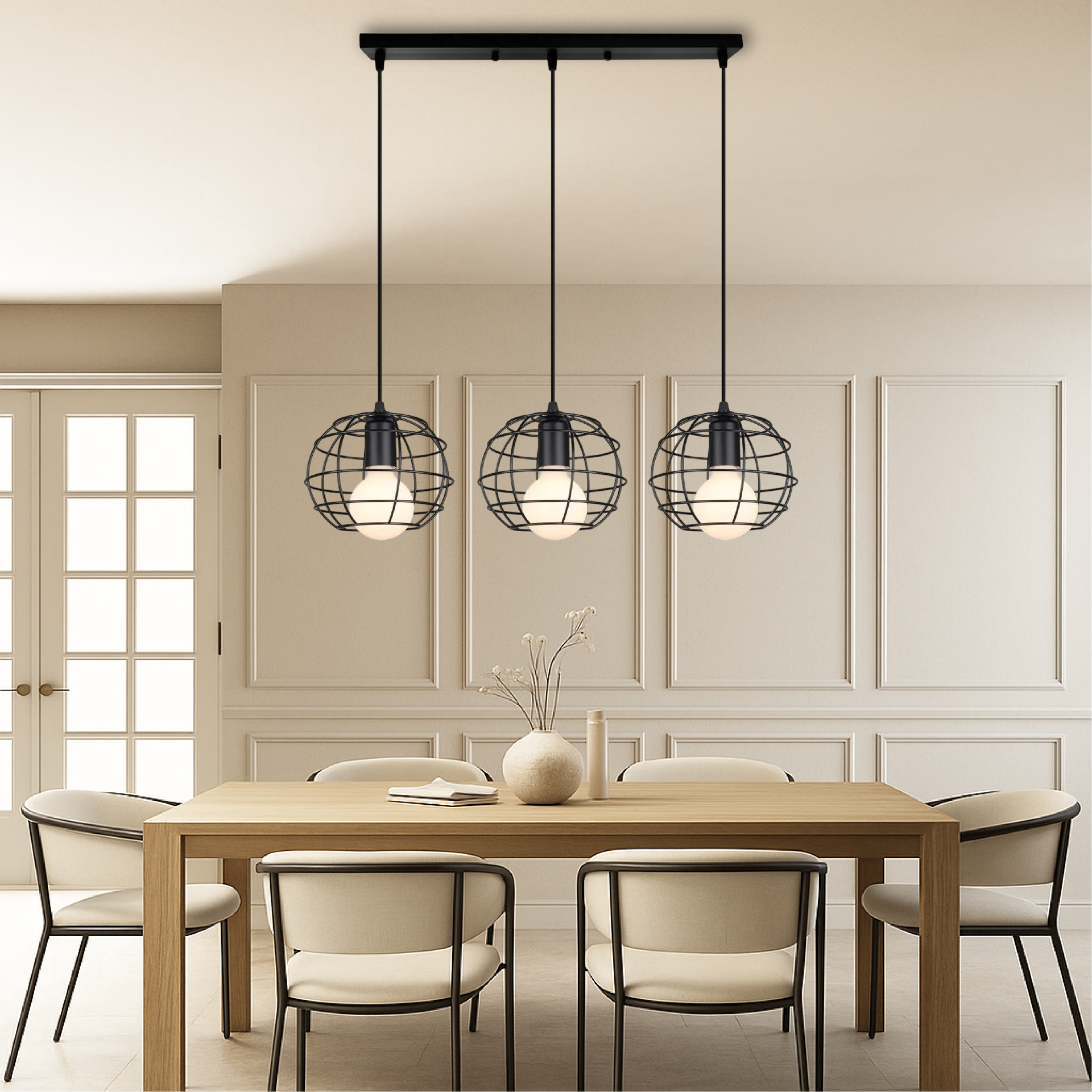 Nuo Dining Table 3-Head Pendant Light