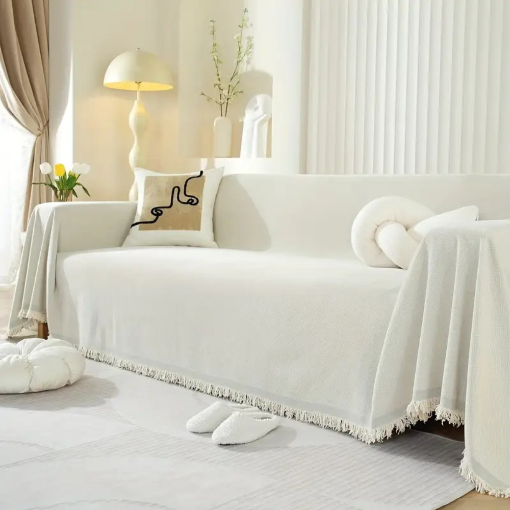 Living Room Pet Friendly Sofa Cover | Modern Slipcover Design