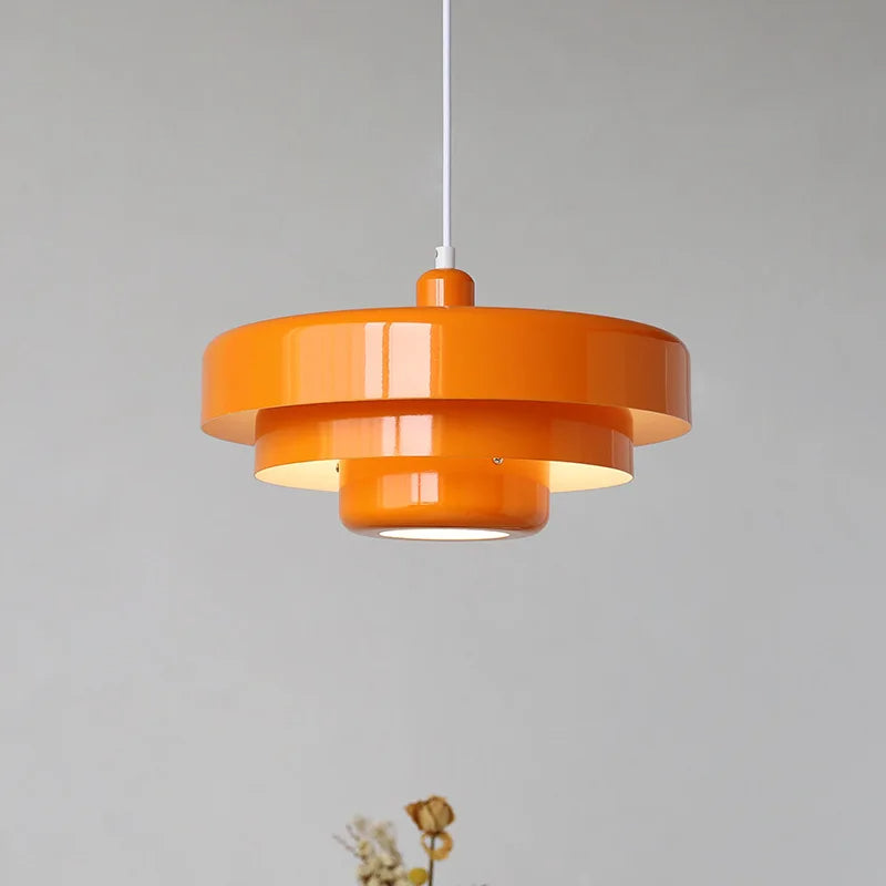 Retro Tiered Pendant Light – Colourful Statement Lighting for Modern Interiors