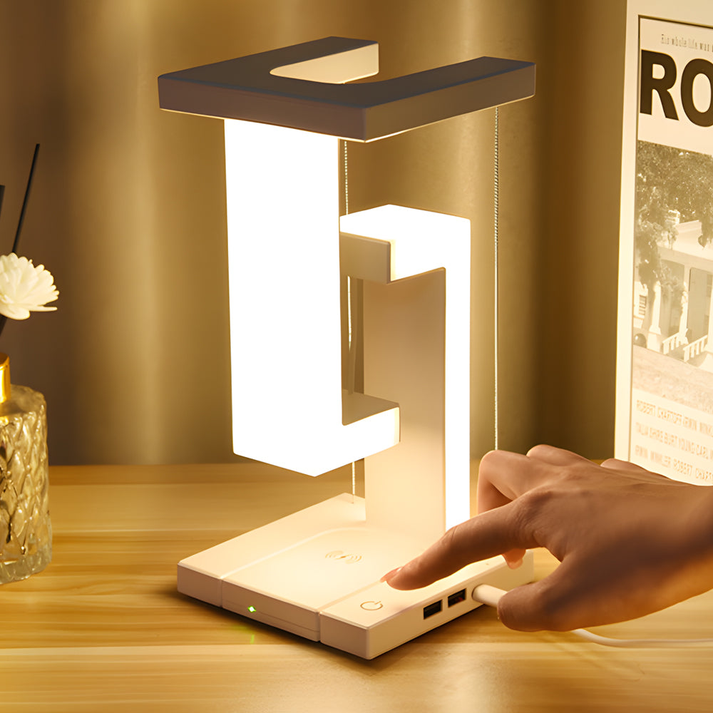 LumoCharge Touch LED Desk Lamp with USB & Wireless Charging