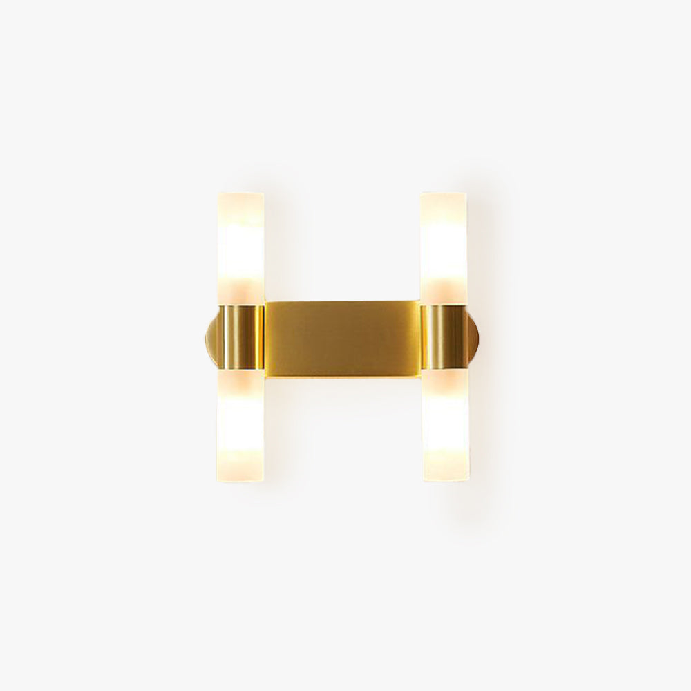 Modern Gold Wall Sconce – Frosted Glass LED Wall Light