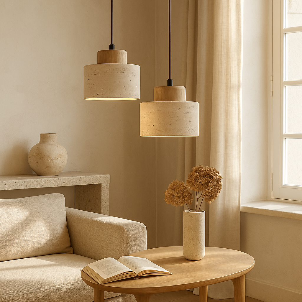 Minimalist Concrete Pendant Light – Nordic Hanging Lamp