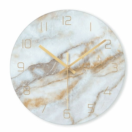 Marble Effect Wall Clock – Elegant Number Design