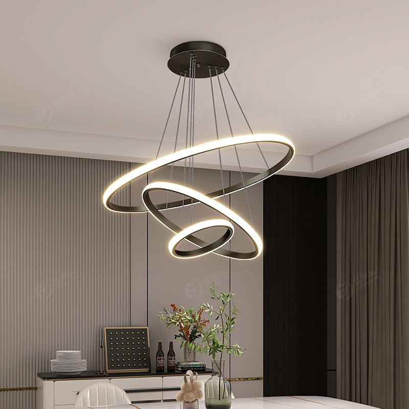 Modern LED Spiral Chandelier – Sculptural Statement Lighting