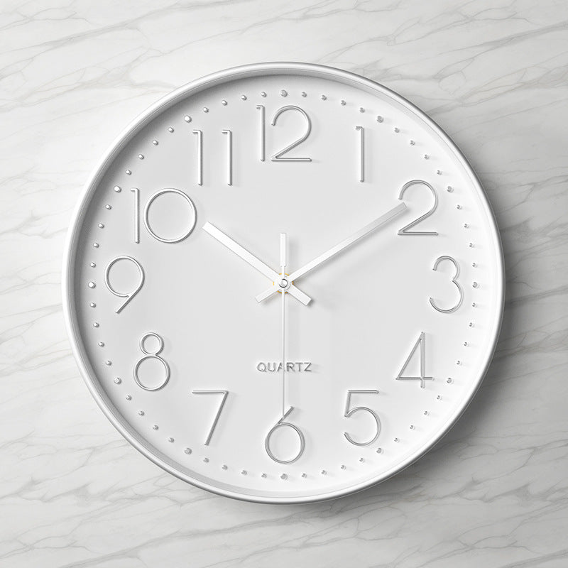 Modern Silent Wall Clock Grey and White – Minimalist Design