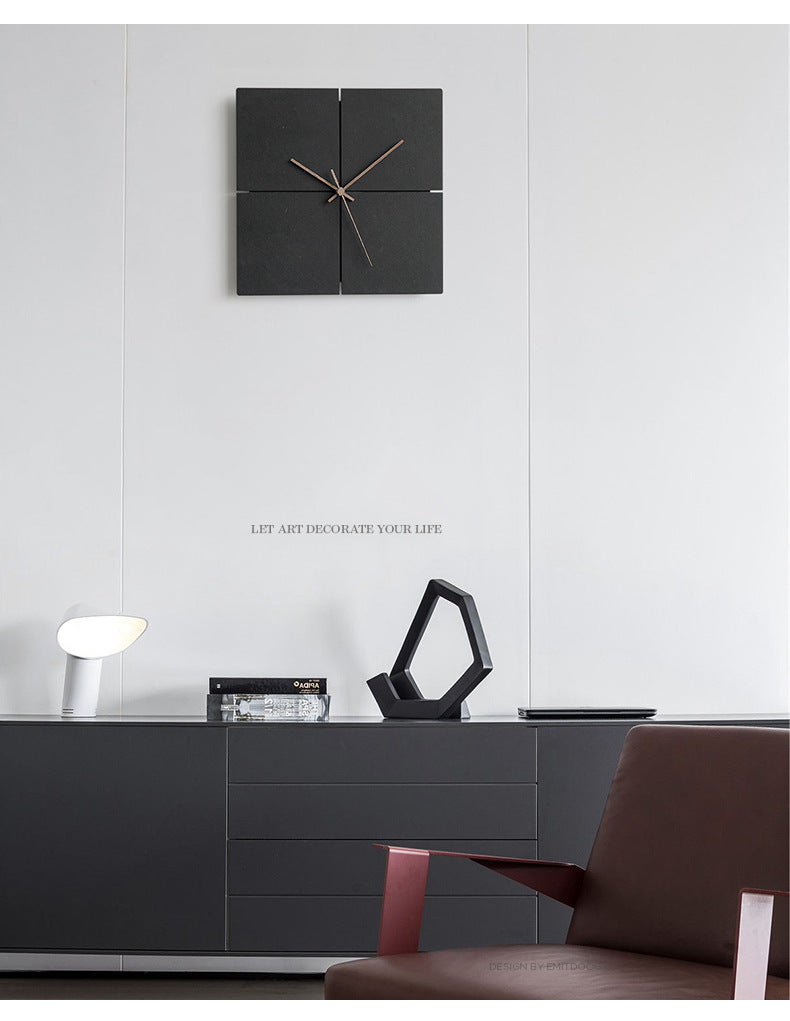 Modern Minimalist Square Wall Clock – Silent Design Clock
