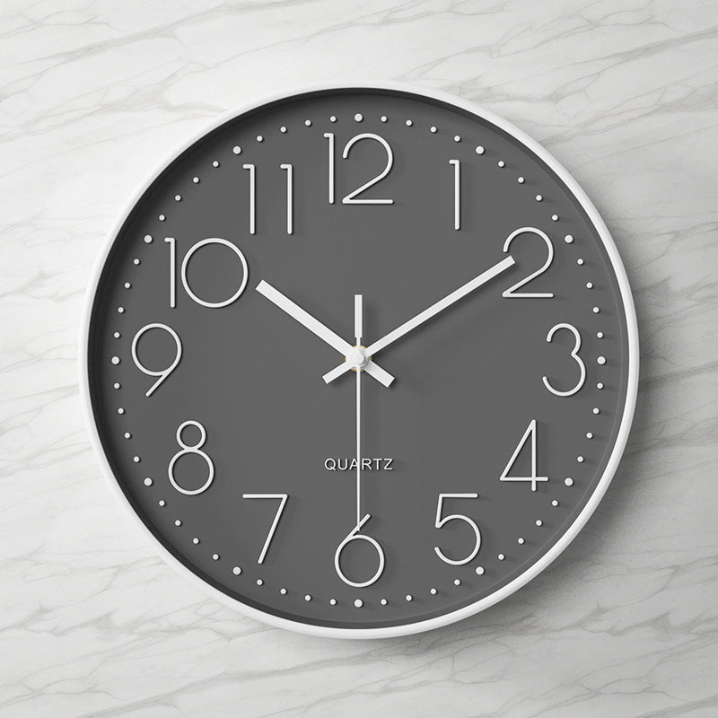 Modern Silent Wall Clock Grey and White – Minimalist Design
