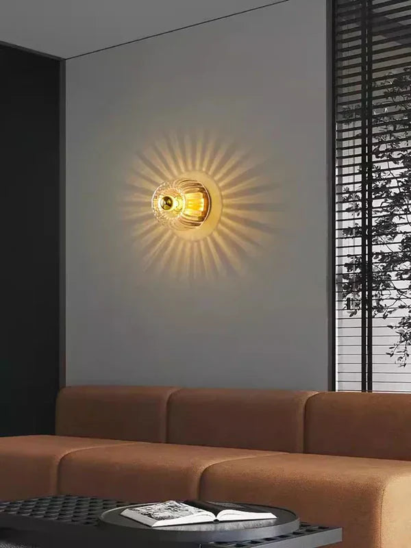 Radiant Glass Wall Light – Modern Ripple Effect Fixture