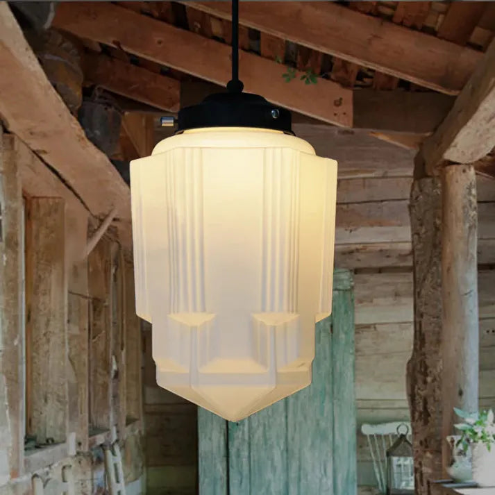 Elegant Glass Pendant Light – Vintage-Inspired Kitchen Island Fixture