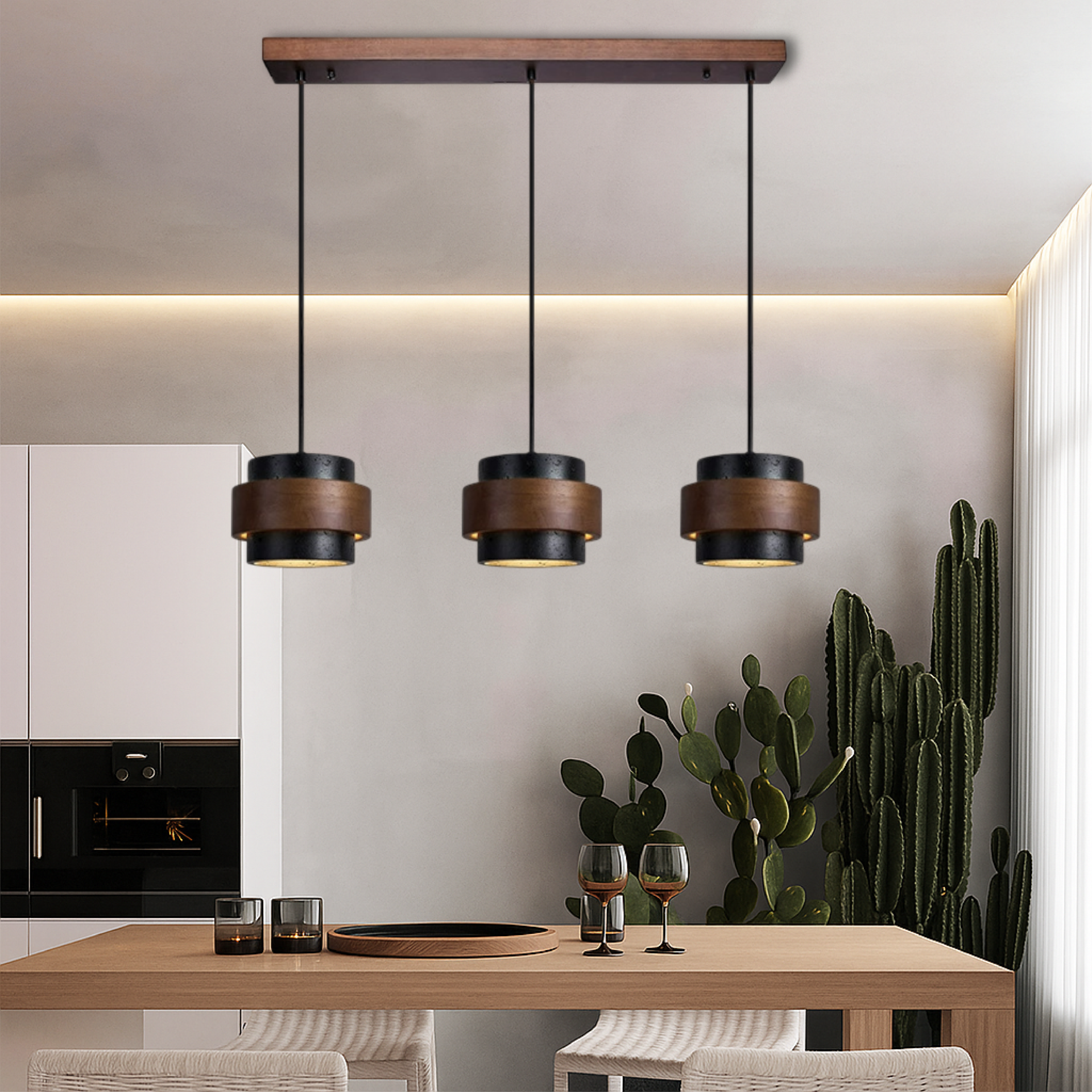 BLACK TRAVERTINE Pendant Light