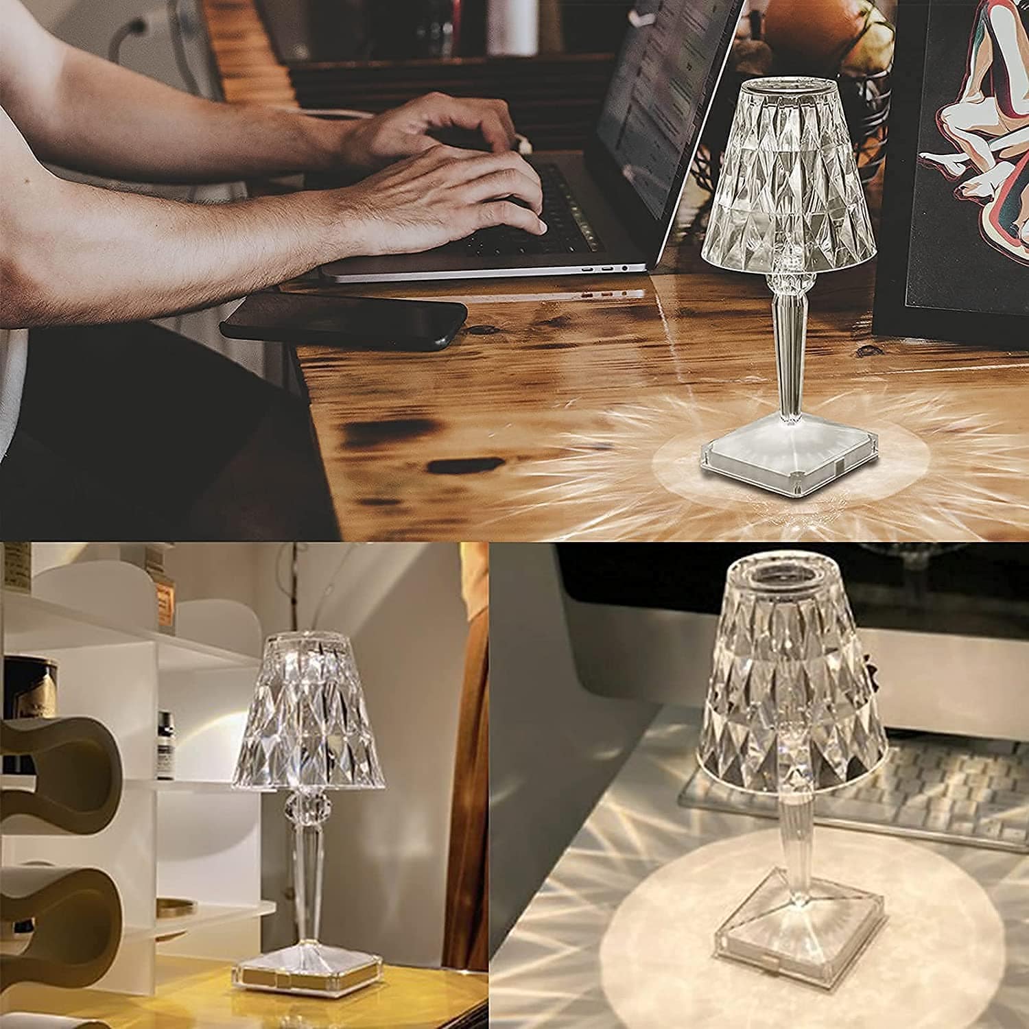 LED Crystal Table Lamp – Elegant Decorative Touch Light for Dining & Ambience