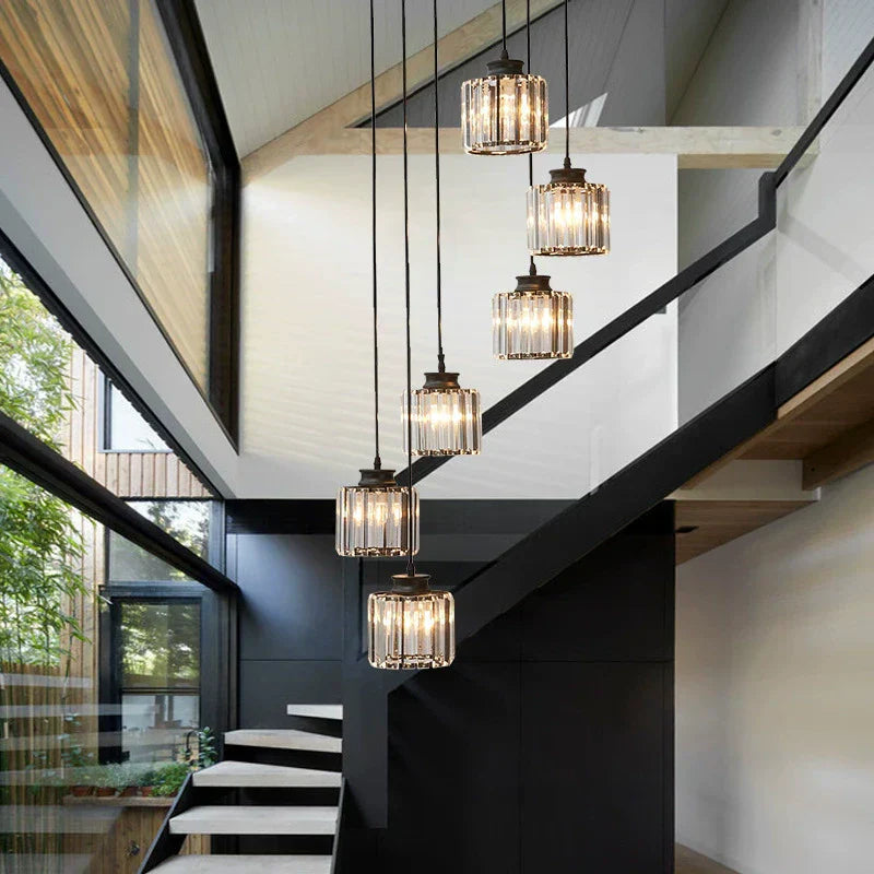 Crystal Chandelier for Staircases and Hallways