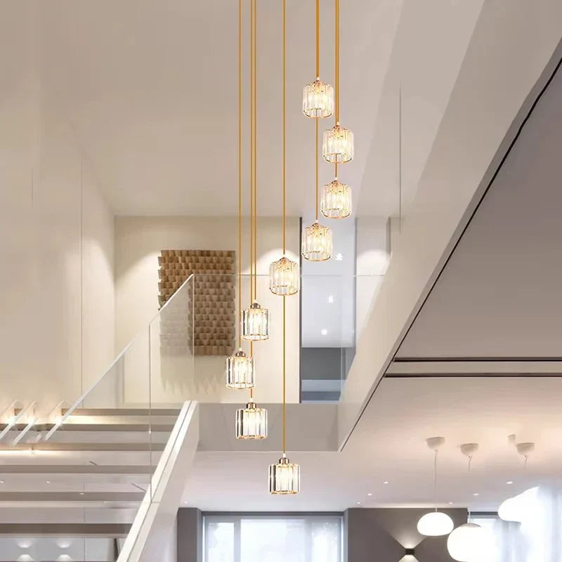 Crystal Chandelier for Staircases and Hallways